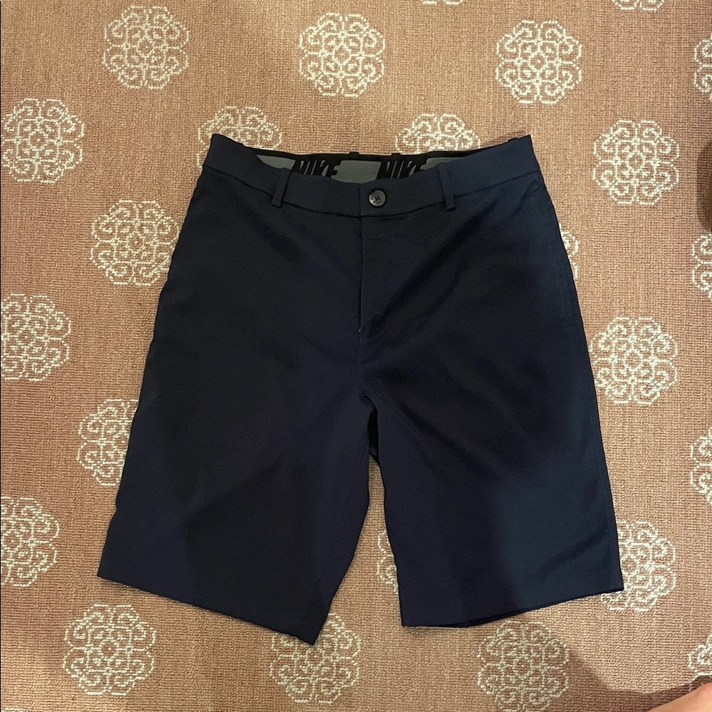 Nike Men's Dark Blue Flat Front Shorts